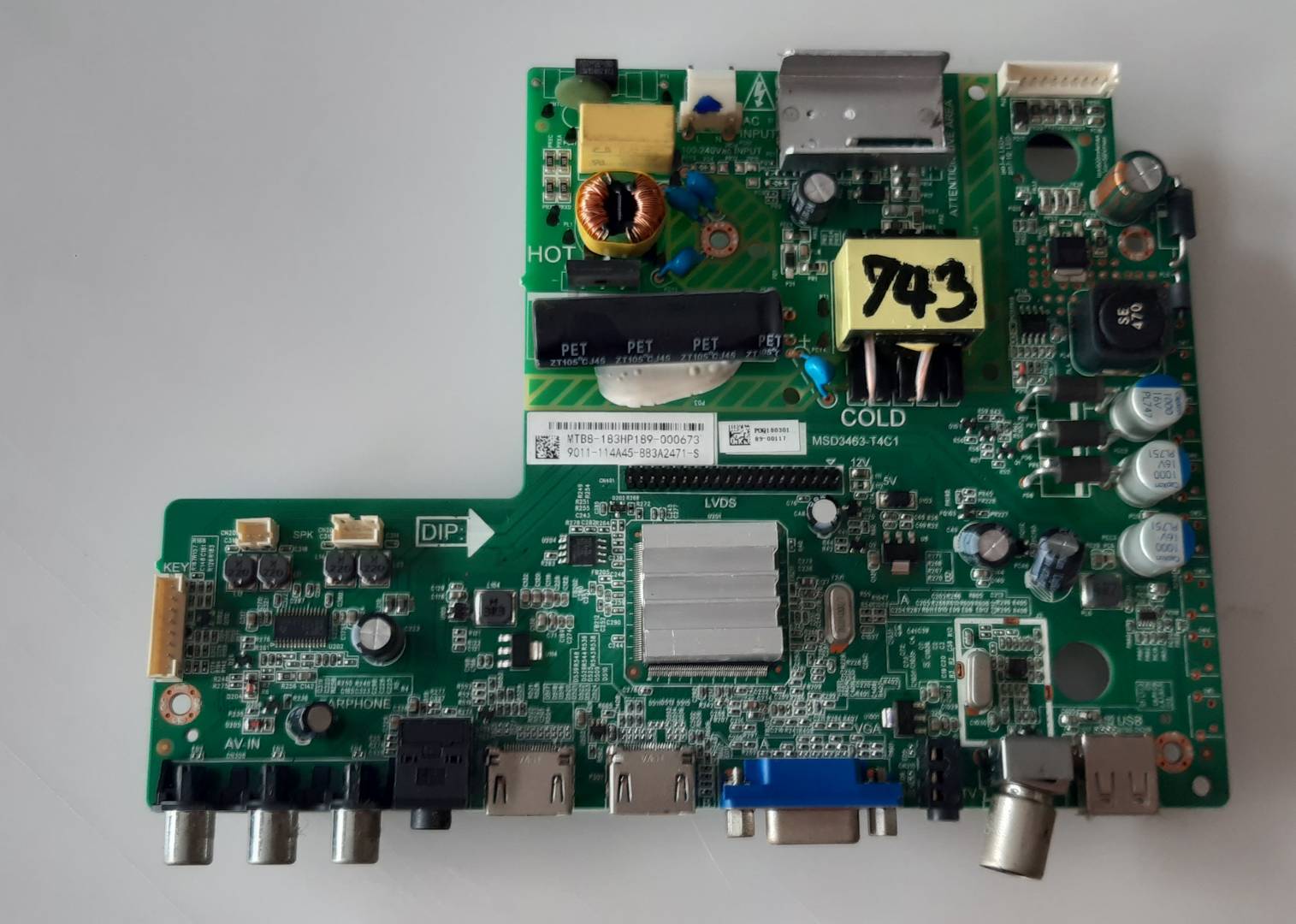 อันที่ 743 PHILIPS 40PFT5201 ซีสเตร็ม MSD3463-T4C1 ดีเทสแล้ว