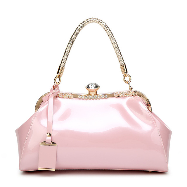 กระเป๋าถือออกงานราตรีแสนคลาสสิครุ่น crystal pink gold night