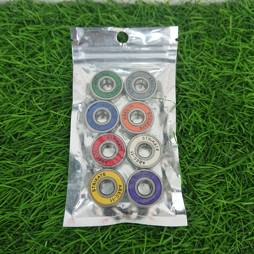 0318 แบริ่ง ลูกปืนล้อ เซิร์ฟสเก็ต ลองบอร์ด ครุยเซอร์ ชุด8ชิ้น surf skate longboard roller inline S608 ABEC-11 bearing