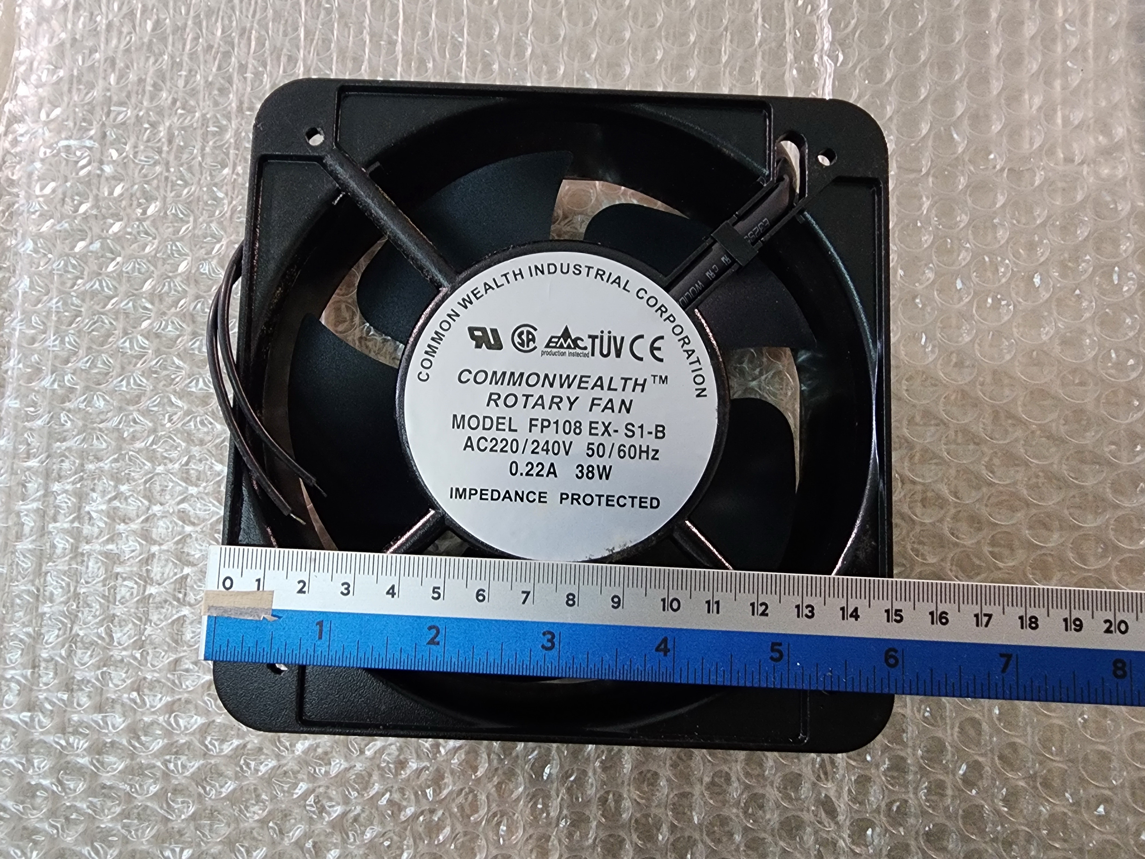 พัดลม commonwealth FP108EX-S1-B 220V 0.22A 38W พัดลม 6 นิ้ว 150mm x 50mm