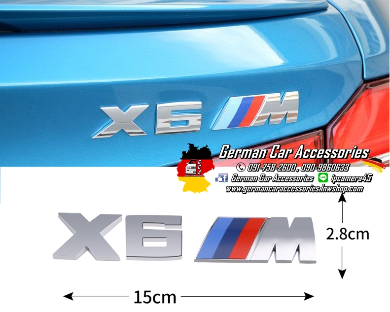 Logo ฝากระโปรงหลังX6M โครเมี่ยม