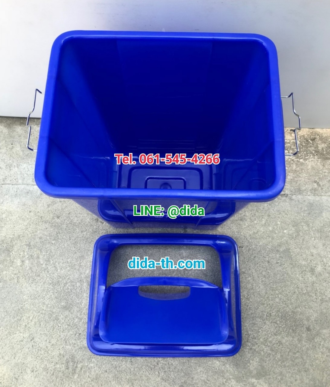 ถังขยะแยกประเภท ทรงเหลี่ยม ฝาแกว่ง 30 ลิตร