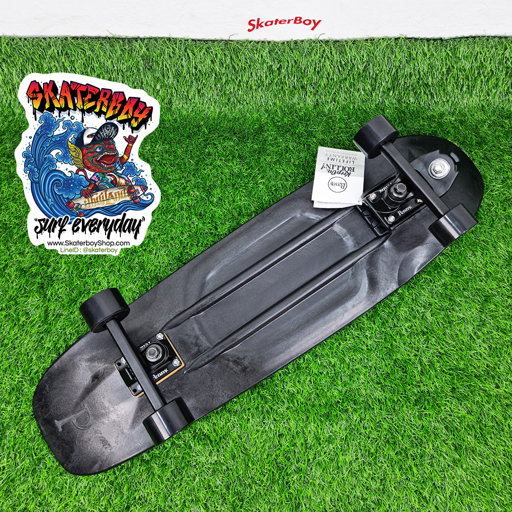 0202 สเก็ตบอร์ด Penny 32" street cruiser แปลง surfskate ใส่ Waterborne หลังไม้ Street surf skateboard