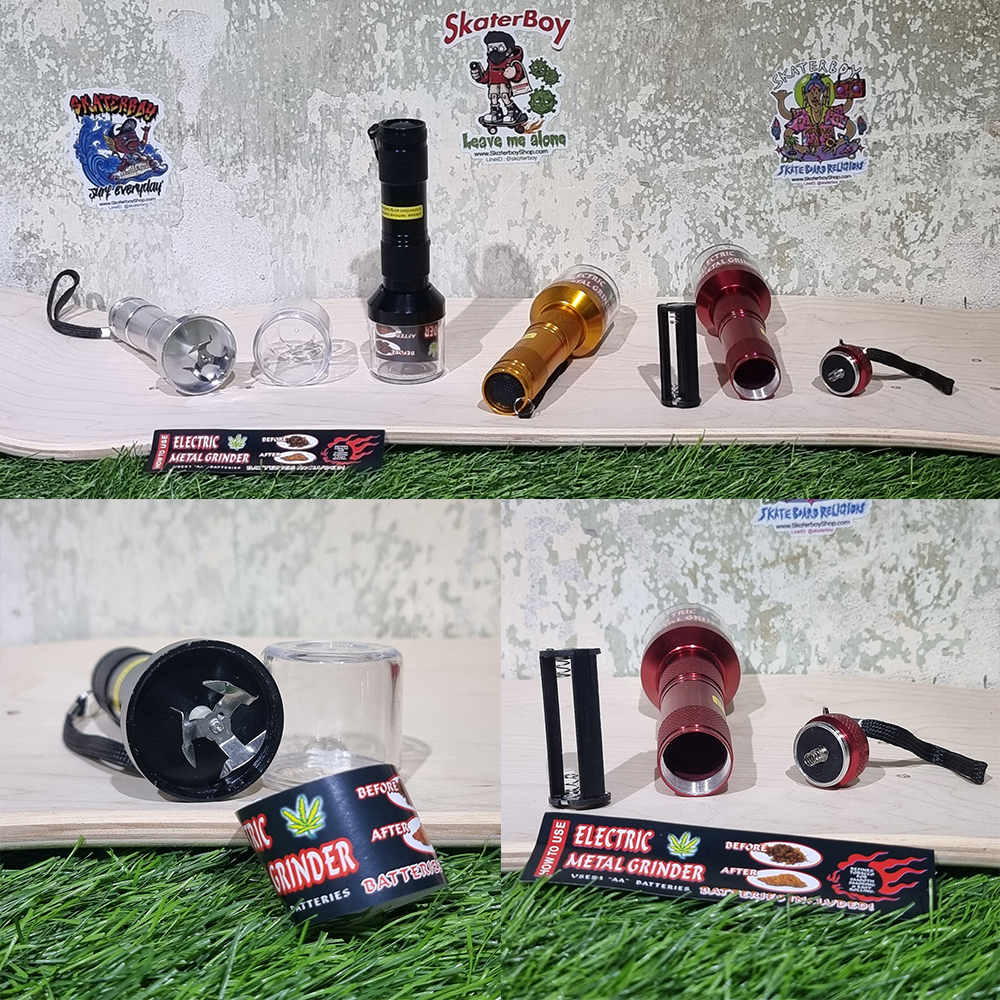 [1002] เครื่องบดสมุนไพร ไฟฟ้า2แบบ smartphone ถ่าน AAA หัว micro USB, USB-C, Iphone