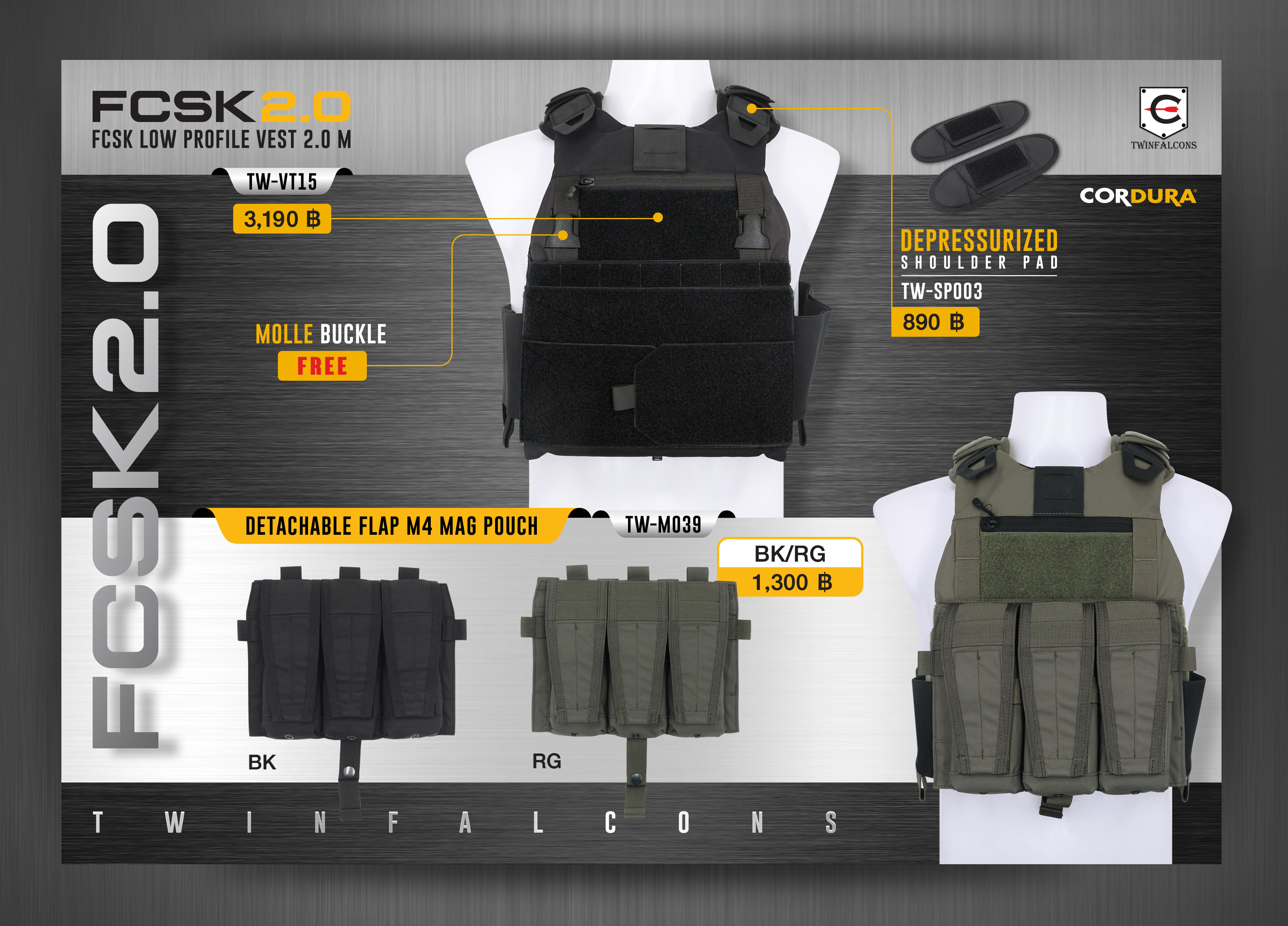 FCSK 2.0 Plate Carrier (Twinfalcons) / ซองแม็กกาซีน (Twinfalcons)