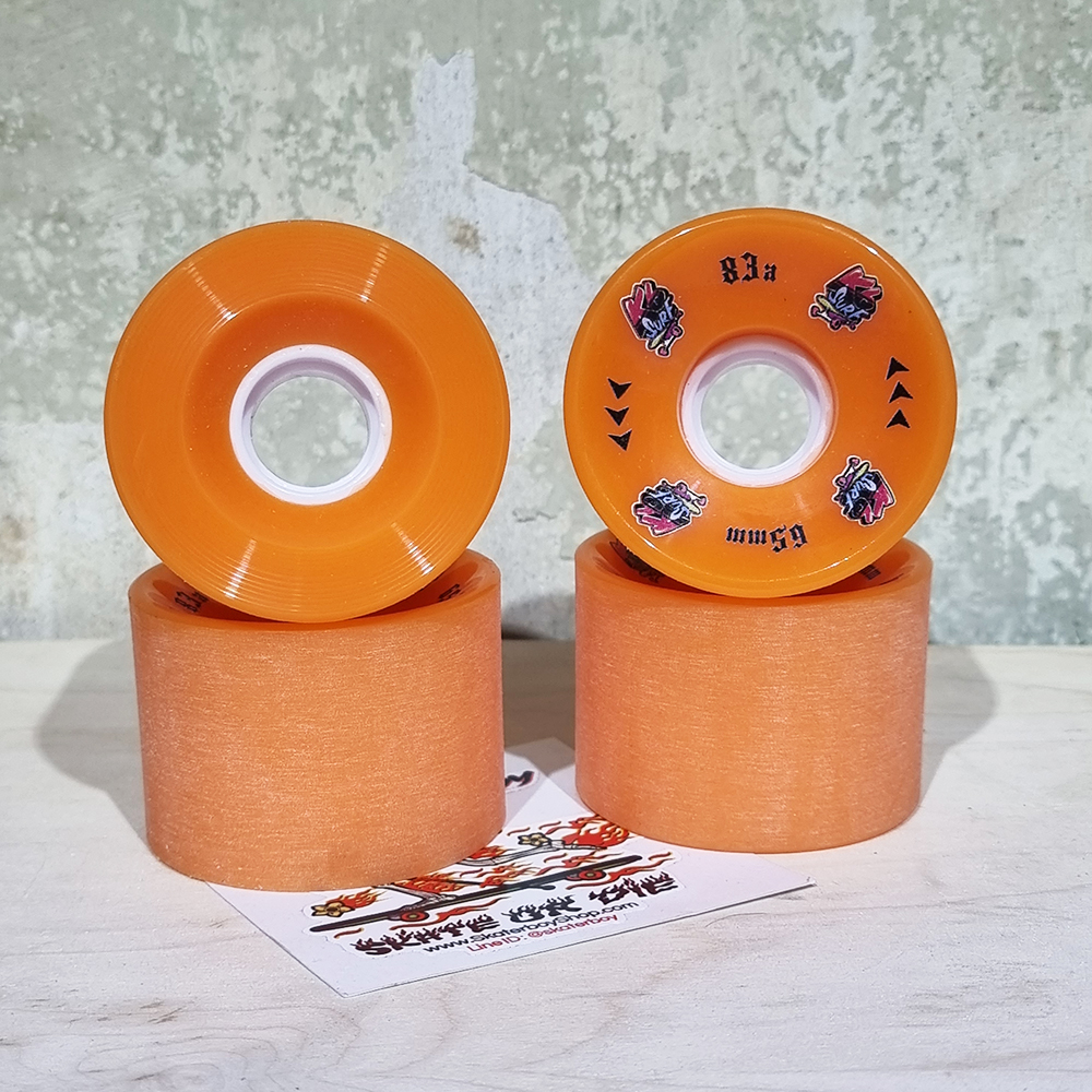 [0316] ล้อสเก็ตบอร์ด ล้อสเนป 65x45mm เปิดหน้า 70x42mm ขอบมน แข็ง 80A 83A 86A ล้อ K6