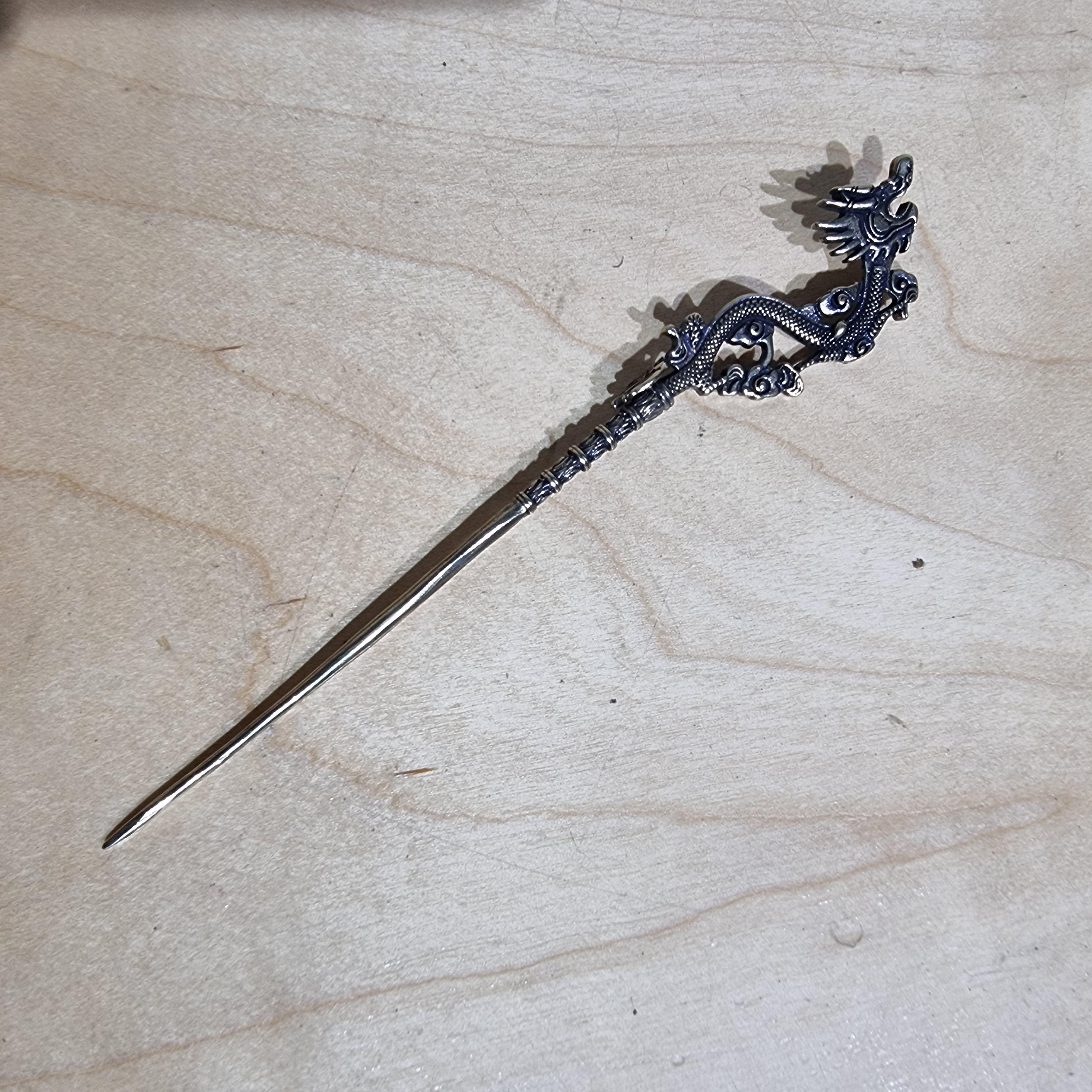 [1007] ไม้แยงทองเหลือง 12cm ลาย Vintage เข็มเกลียว cigar pass accessories smoking set