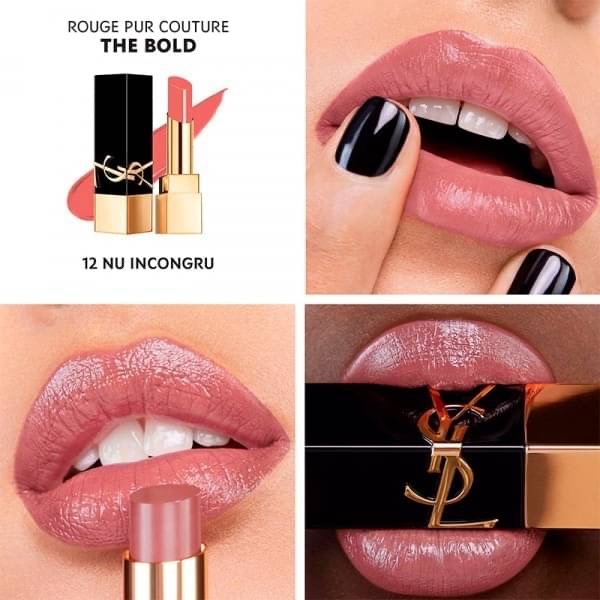 ลิปสติก YSL Rouge Pur Couture The Bold Lipstick 0.8g # No.12 Nu Incongru