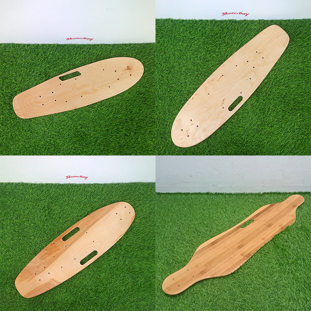 [0501] แผ่นไม้ Maple สเก็ตบอร์ดไฟฟ้า รุ่น mini oldschool surf longboard