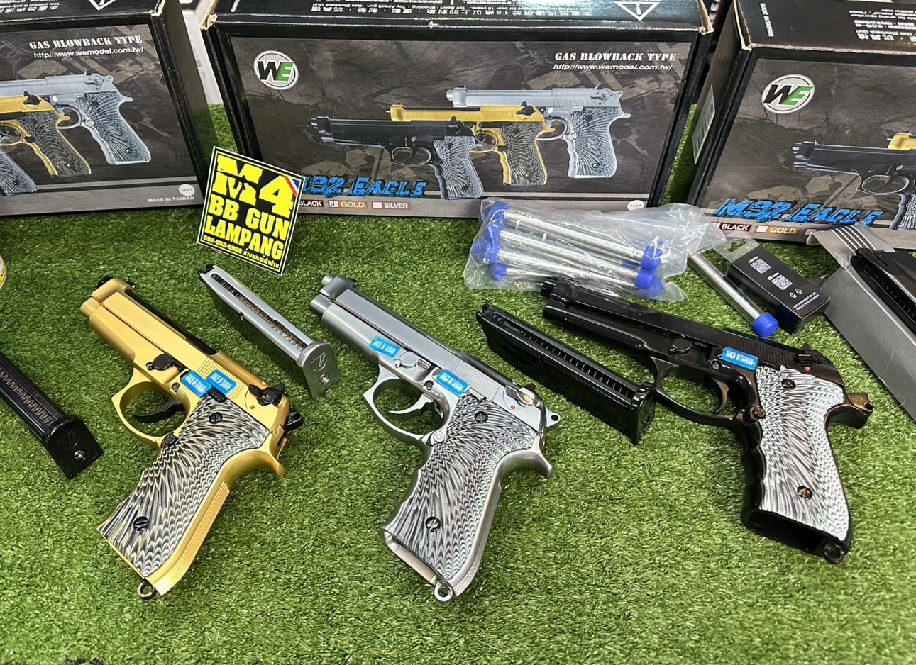 WE M92 EAGLE Full Auto GBB (Silver)