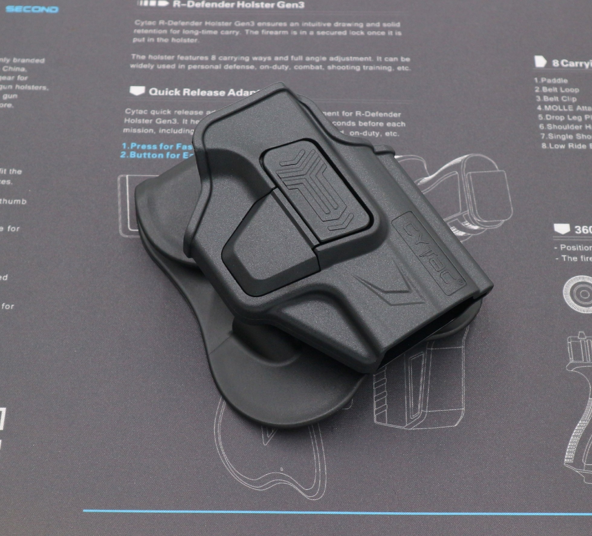 CYTAC ซองพกนอกปลดล็อคนิ้วชี้ Springfield Hellcat H11 (K0500)
