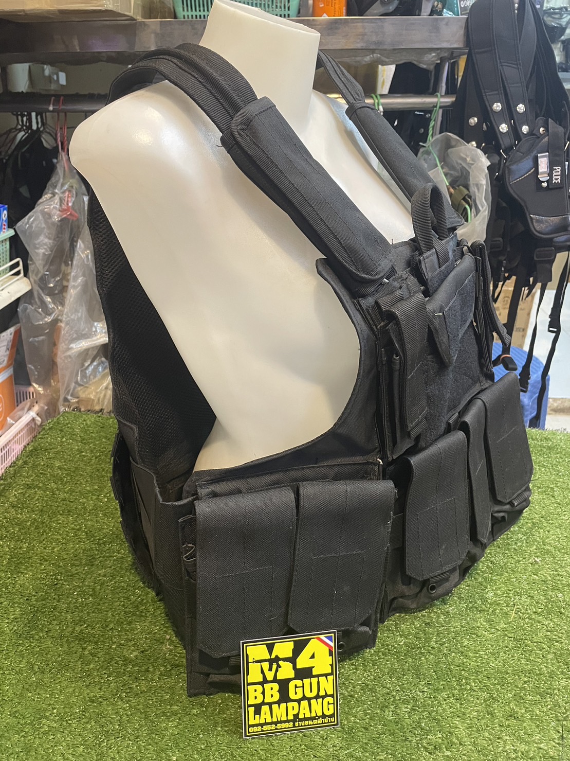 เสื้อเวส ดำ Size L