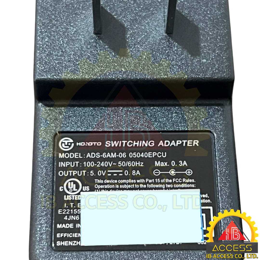 Switching Adapter 5V 0.8A สำหรับเครื่องสแกนลายนิ้วมือ