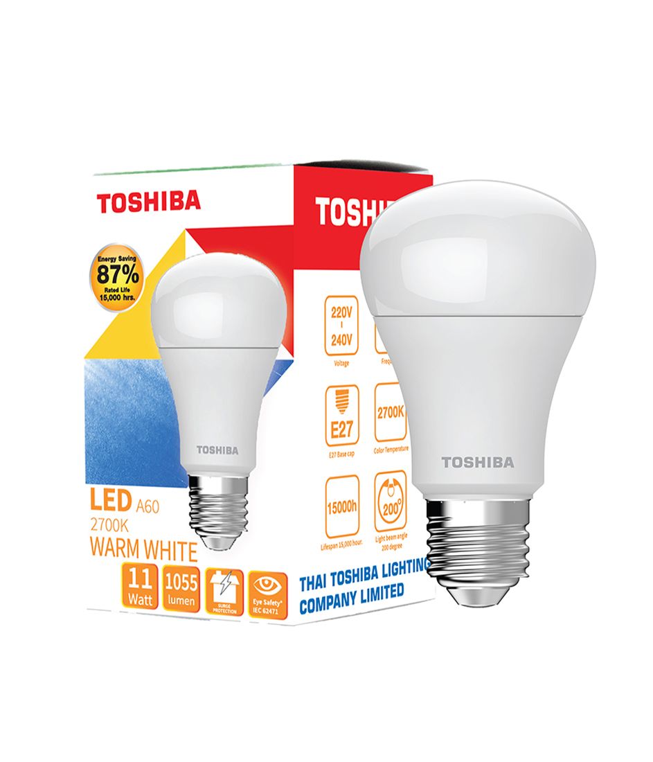 LED BULB TOSHIBA A60 11W WARMWHITE E27