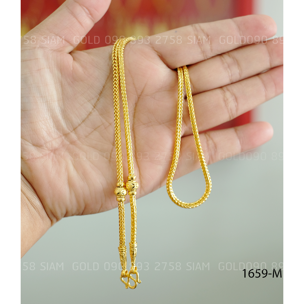 (M) สร้อยคอ สี่เสาคั่นบอลหนึ่งใบ 1 บ. (มีคลิปรีวิว)