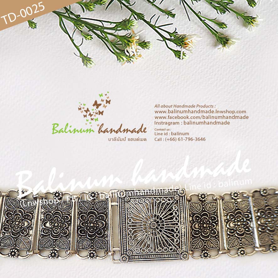 Thai Traditional Silver Belt Chain Vintage Bohemian Antique เข็มขัดเงินโบราณ สไตล์วินเทจโบฮีเมียนแอนทีค สวมใส่ง่าย จะใส่แมทซ์กับผ้าซิ่น ผ้าไทย ชุดเมือง ชุดล้านนา หรือกับกระโปรง และกางเกงยีนส์ ก็ดูเก๋และเท่ห์ดีค่ะ เงิน (Silver)