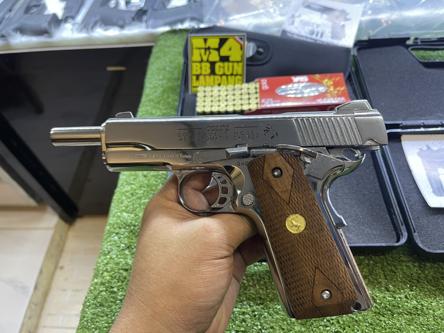 KUZEY M1911 ลาย Government ลำกล้อง 5" เงินเงา