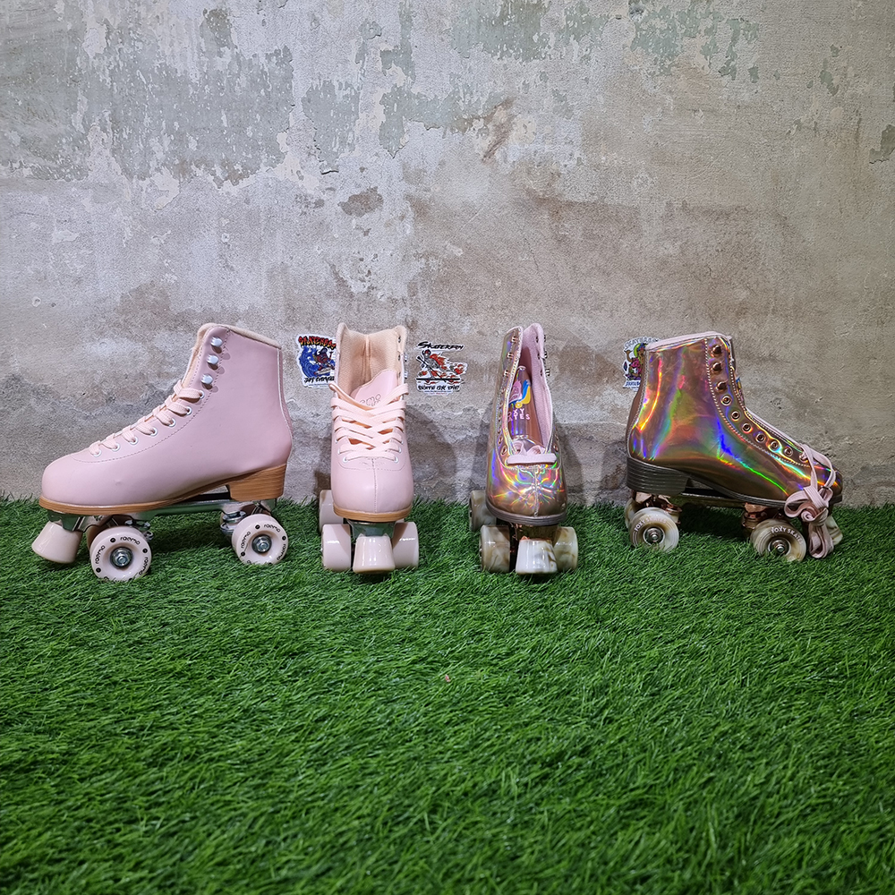 0231 รองเท้า Roller skate ผิวมัน ส้นสูง สำหรับผู้ใหญ่ คุณภาพดี