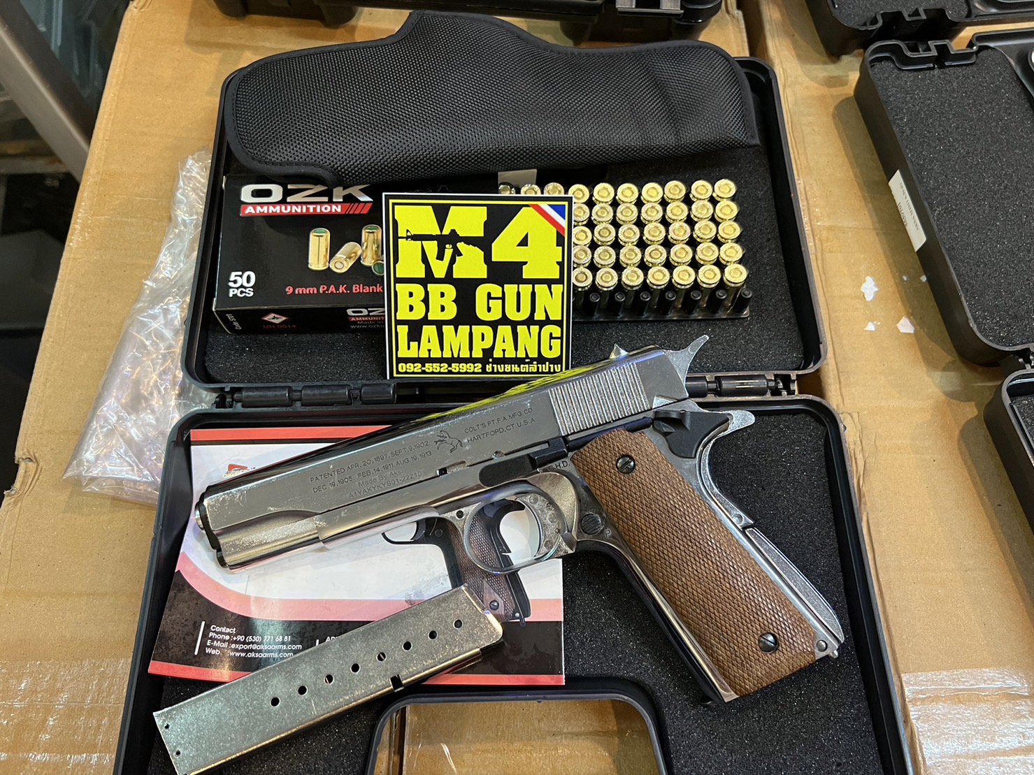 AKSA COLT 1911 ลาย 100 ปี สีเงินเงา