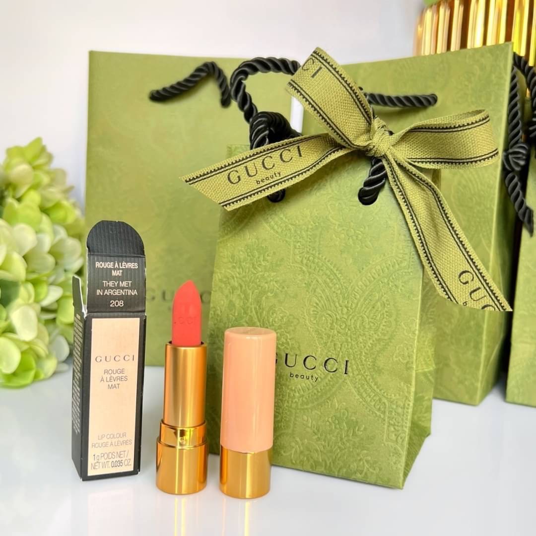 ลิปสติก Gucci Rouge a Levres Mat Lip Colour 1g. ** ไซส์มินิ หายากมาก