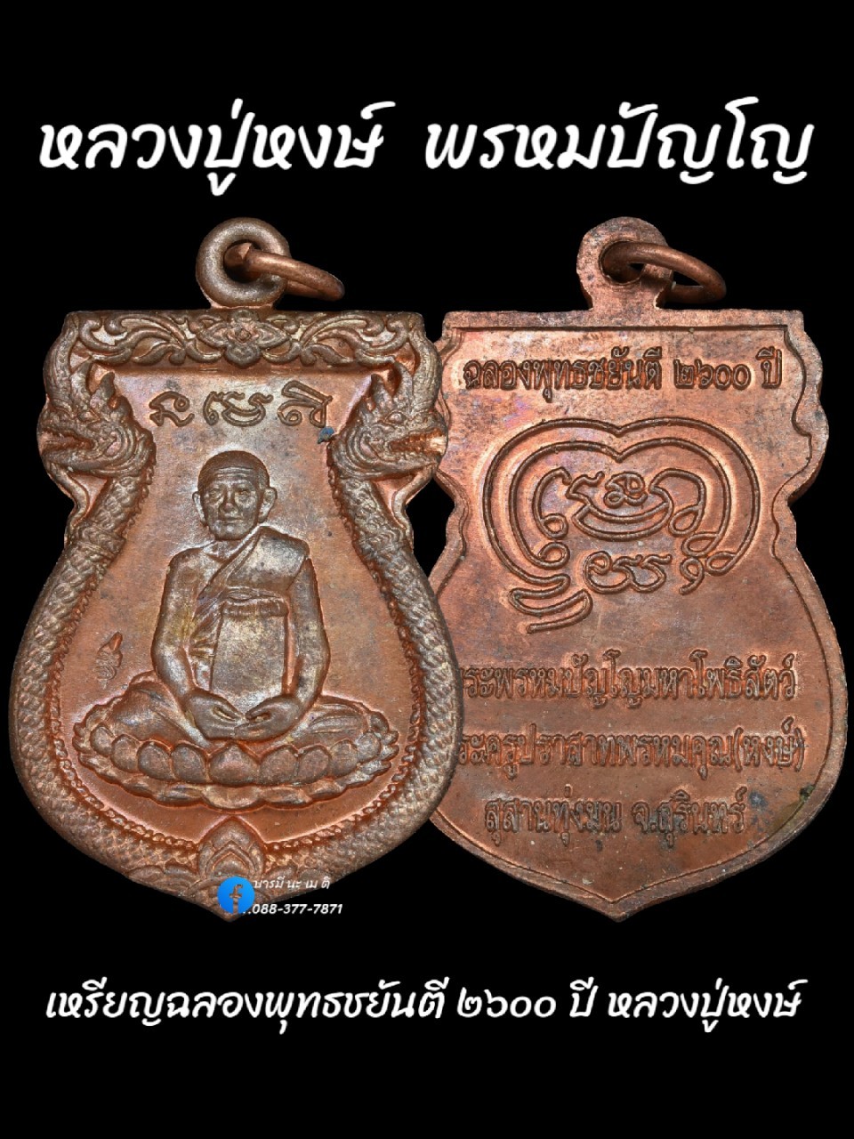 เหรียญฉลองพุทธชยันตี ๒๖๐๐ ปี หลวงปู่หงษ์ พรหมปัญโญ