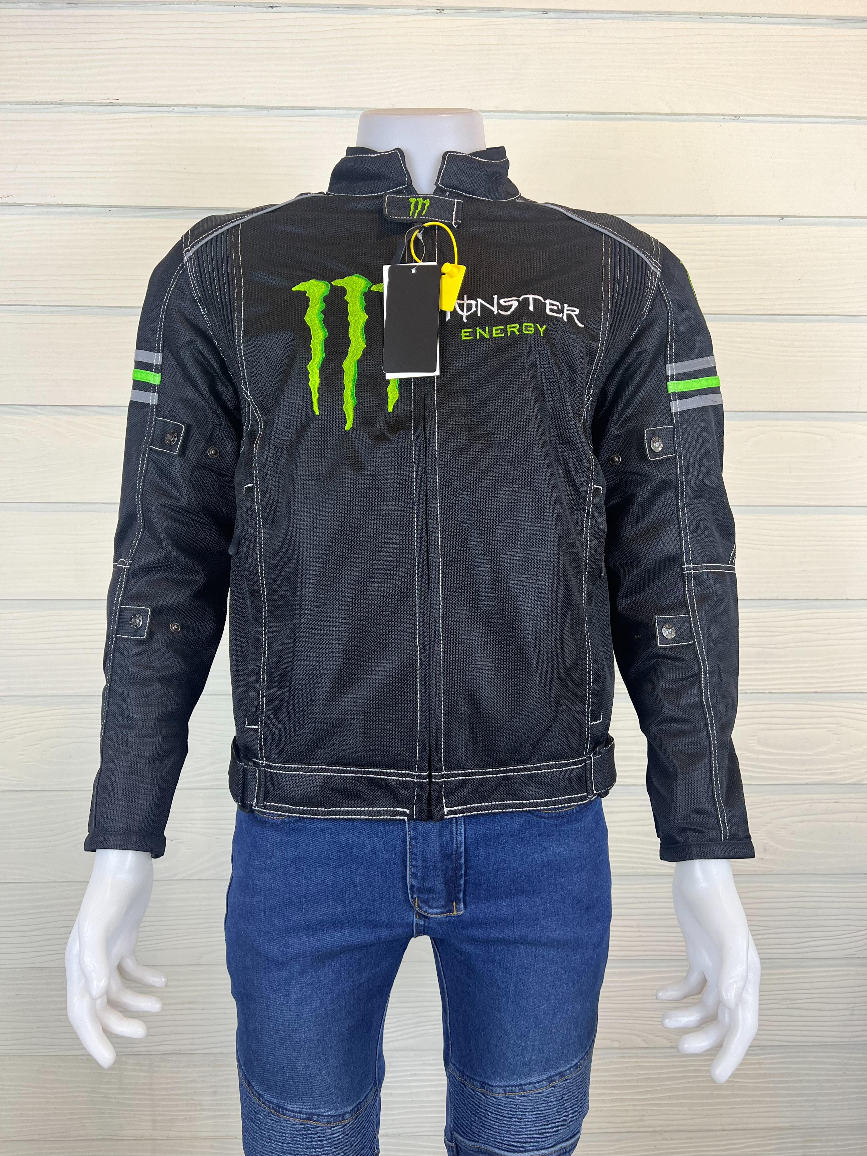 เสื้อขี่มอเตอร์ไซด์แบบ Air Flow (ดำ-เขียว) เบอร์ 4XL : อก 50" ยาว 26"