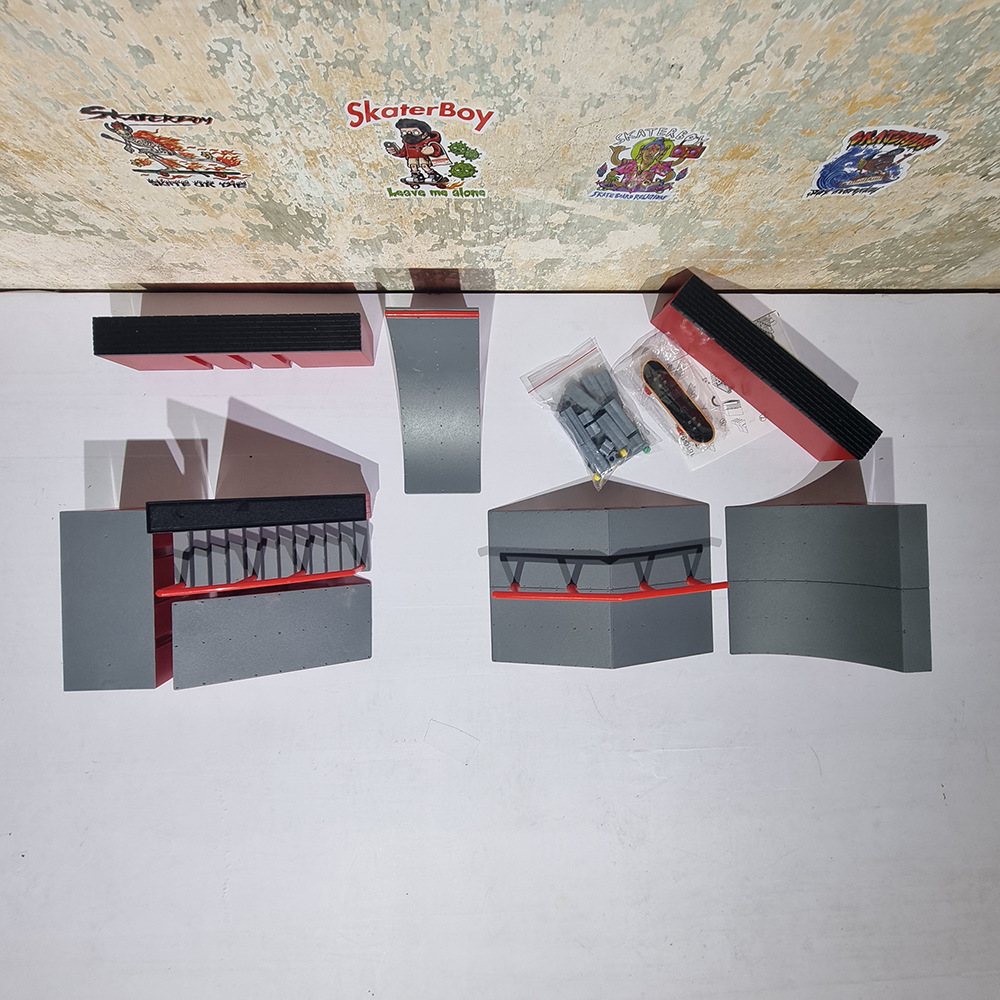 [0205] อปกรณ์จำลอง skate park สำหรับเล่น fingerboard สเก็ตบอร์ดนิ้ว ชุดใหญ่