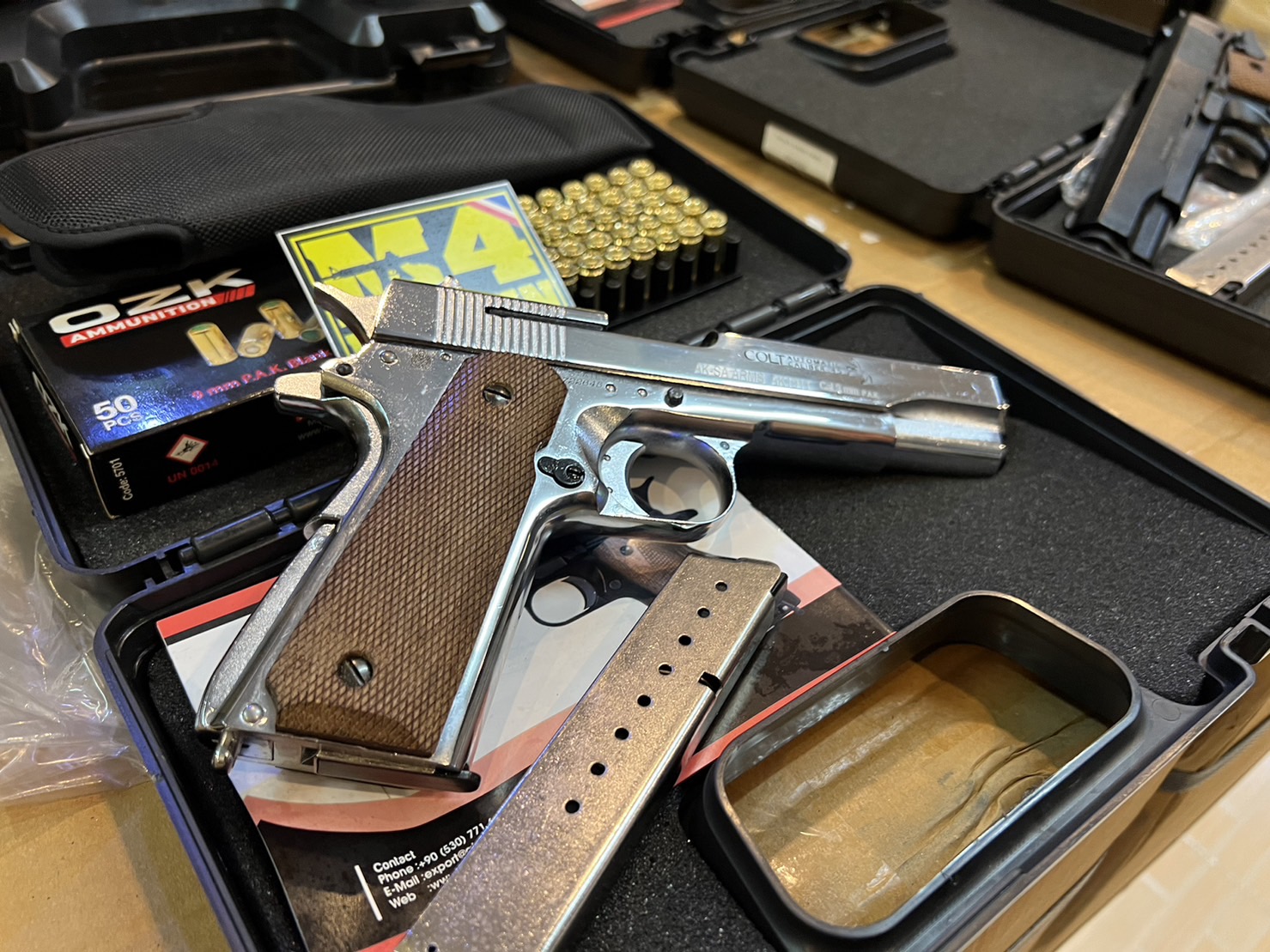 AKSA COLT 1911 ลาย Series 80 สีเงินเงา