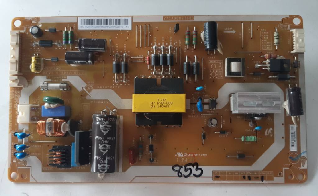 อันที่ 853 TOSHIBA 32L3450VT ซัฟฟลาย V71A00027800 ดีเทสแล้ว