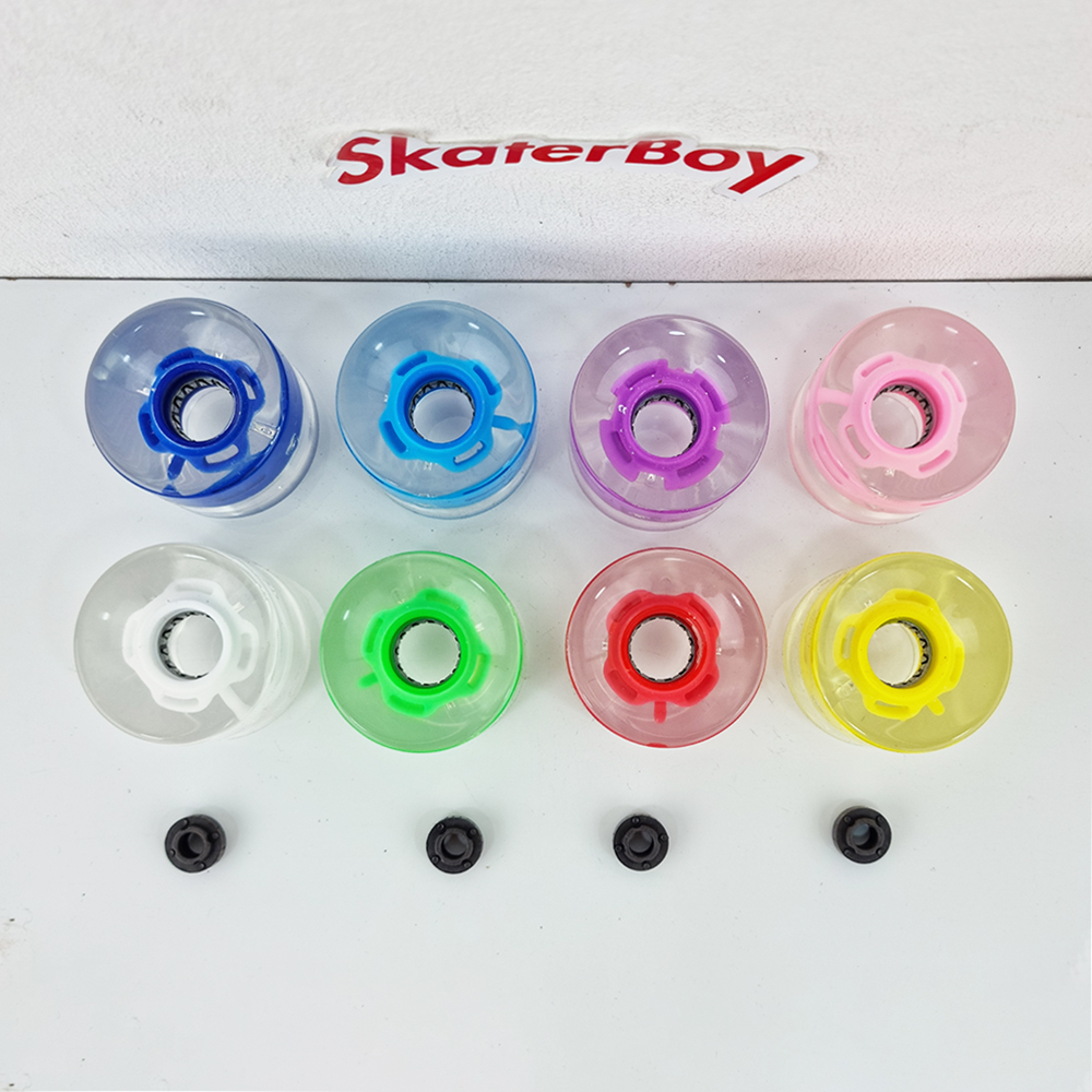 [0316] ล้อสเก็ตบอร์ด มีไฟ ขนาด 60x45mm 78A พร้อม magnetic spacer หลายสี longboard surf skateboard