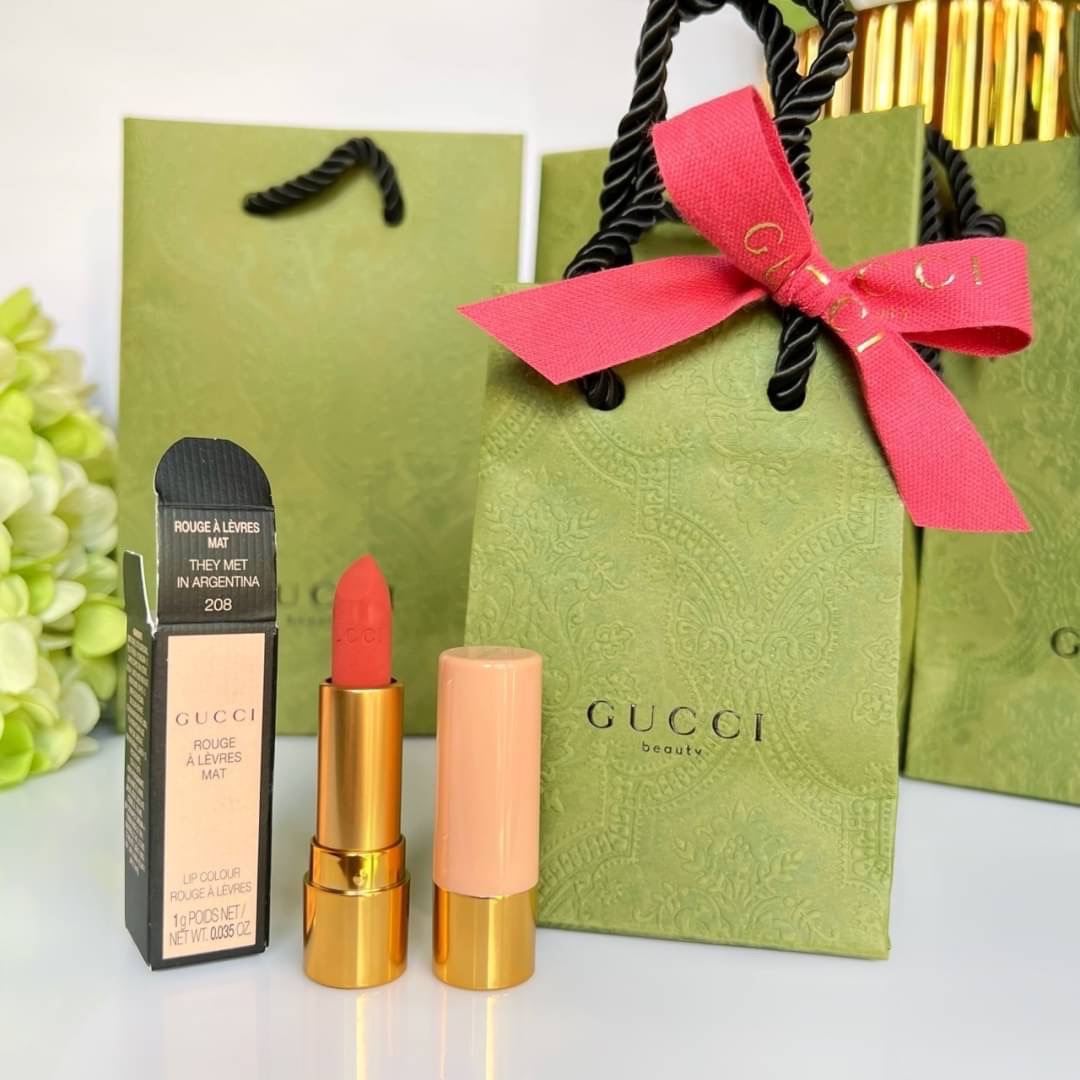 ลิปสติก Gucci Rouge a Levres Mat Lip Colour 1g. ** ไซส์มินิ หายากมาก