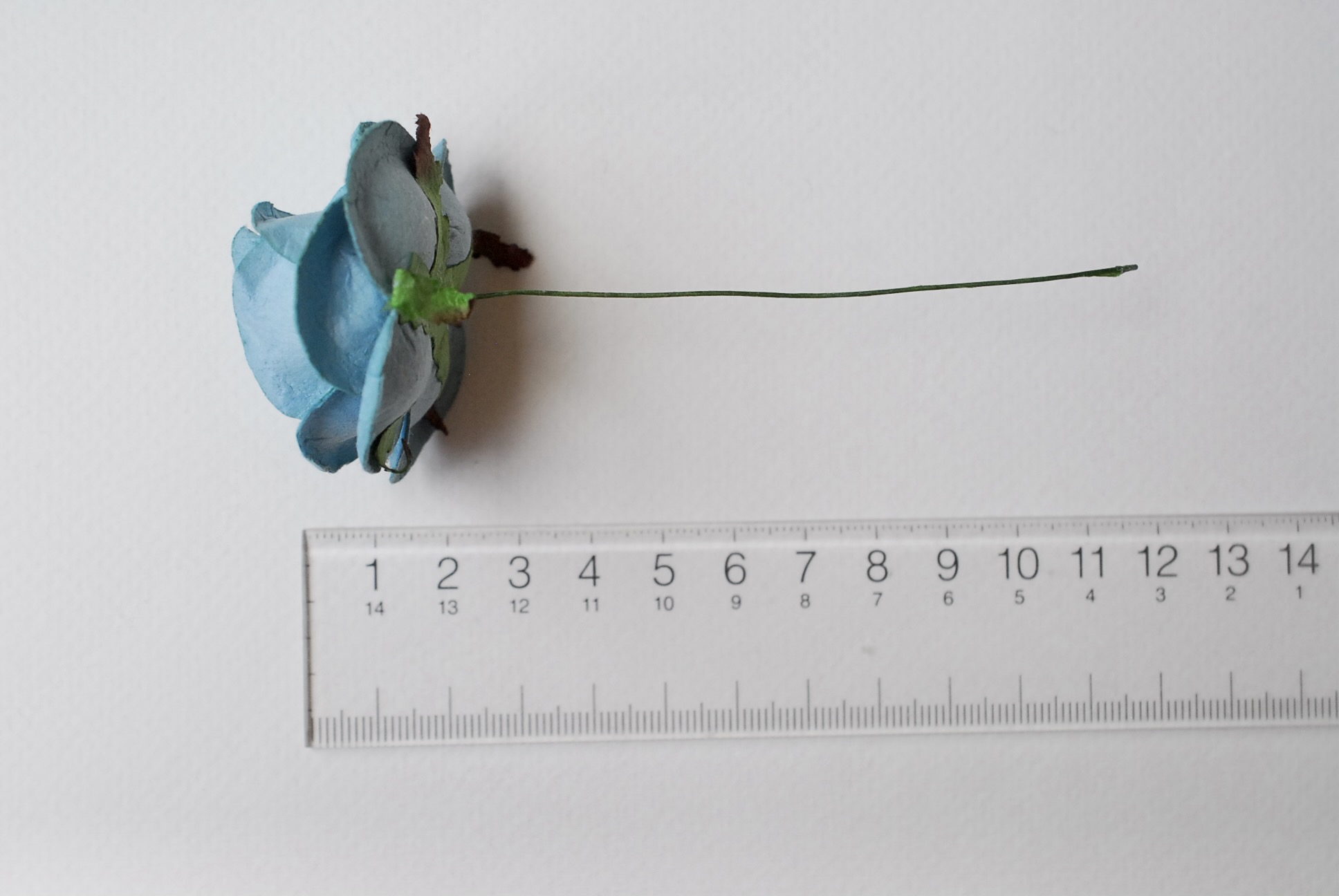 ดอกไม้กระดาษสา ดอกกุหลาบประดิษฐ์ ขนาด 4.5 cm., สำหรับของชำร่วย, งานแต่งงาน, สีน้ำเงินเทอกิช Paper flower,20 Pieces mulberry rose, 4.5 cm. Turkish blue color.