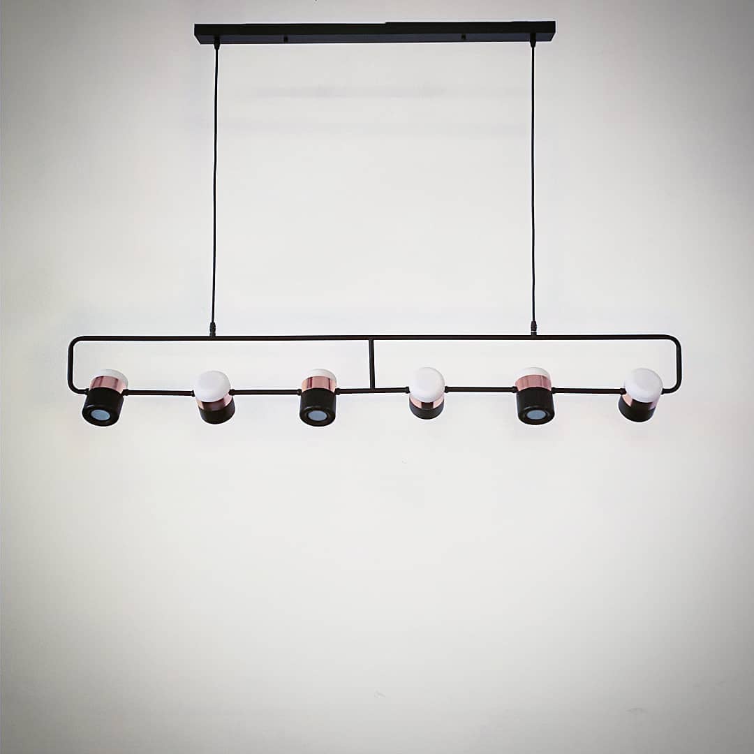 โคมไฟแขวน X1017/6 เส้นเรียบสวย หลอดปรับแสงได้ 6 ดวง