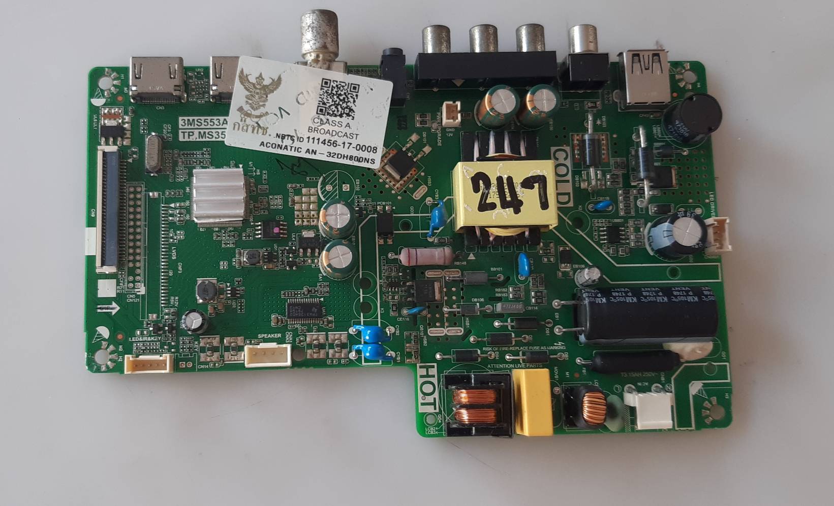 อันที่ 247 ACONATIC AN-32DH800NS ซีสเตร็ม 3MS553A0 TP.MS3553.PB782 ดีเทสแล้ว