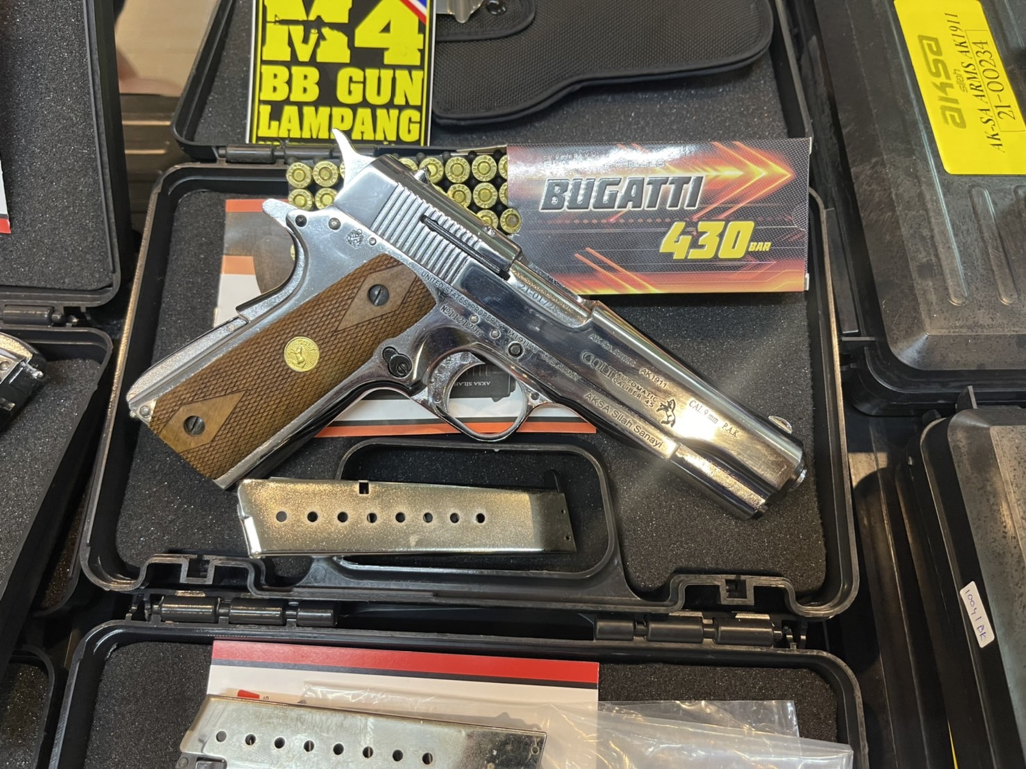 AKSA COLT 1911 ลาย Government สีเงินเงา