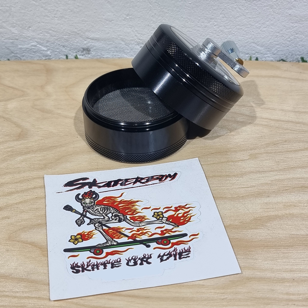 [1002] Aluminum Grinder ขนาด 63mm 3ชั้น มือหมุน ที่บดสมุนไพร เครื่องบดสมุนไพร บดกาแฟ ไกเดอร์บด