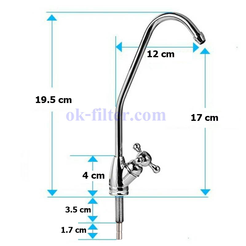 ก๊อกน้ำเครื่องกรองน้ำ รุ่นมือหมุน Cascade (ไม่รวมฉากยึด)
