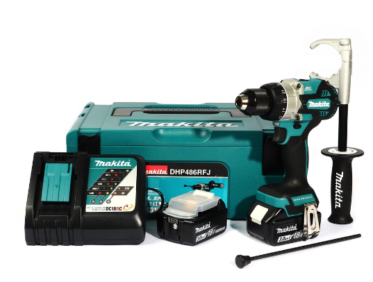 MAKITA สว่านกระแทกไร้สาย 18 โวลต์ รุ่น DHP486RFJ รวมแบตเตอรี่-แท่นชาร์จ