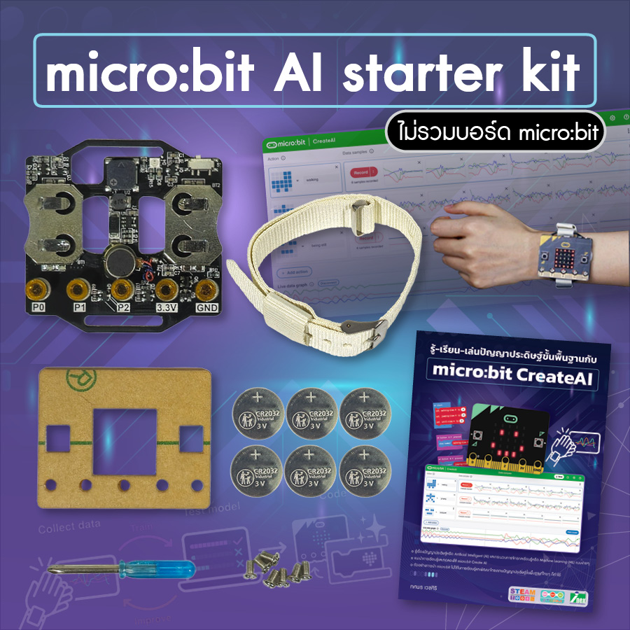 ชุดอุปกรณ์เพื่อการเรียนรู้ปัญญาประดิษฐ์ขั้นพื้นฐานกับ micro:bit CreateAI