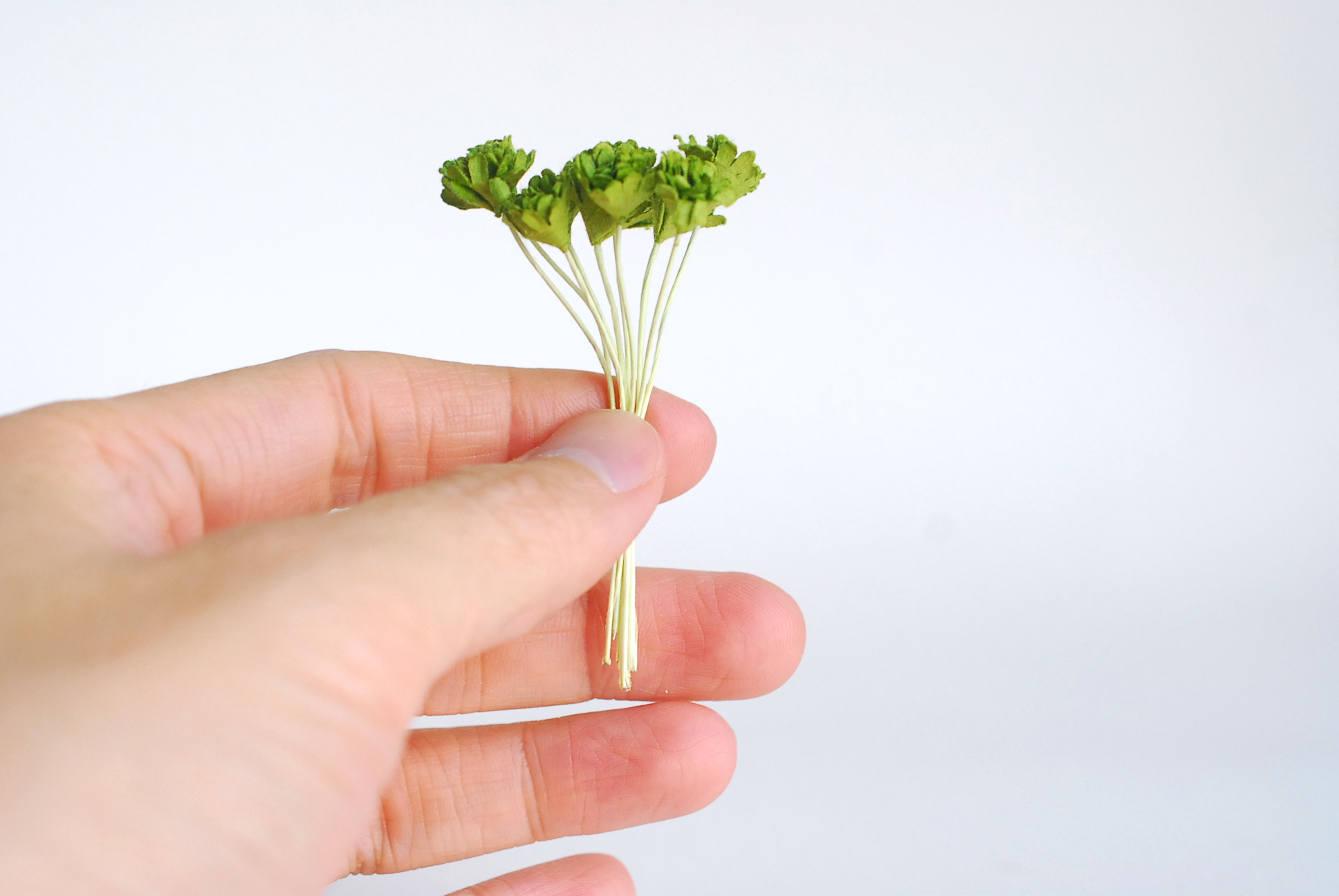 ดอกไม้เขียวทำพานพุ่ม ดอกกะเบง ดอกไม้ประดิษฐ์, ดอกไม้กระดาษสา, ดอก gypsophila, ดอกยิปโซ งานประดิษฐ์ตกแต่งของชำร่วย, ,พานพวงมาลัย, พานรับไหว้, ขนาด 1 cm. สีเขียว 20 ถุง