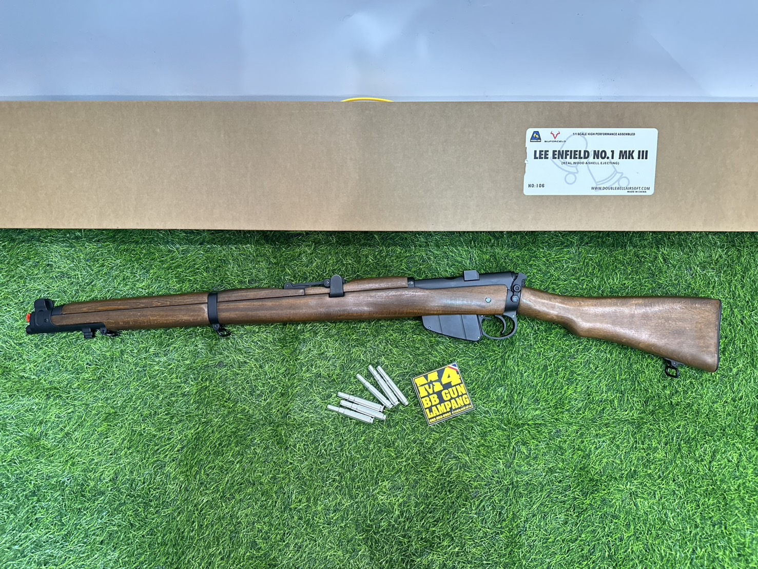 Double Bell 106 Lee-Enfield MK III Bolt Action Rifle (Real Wood)