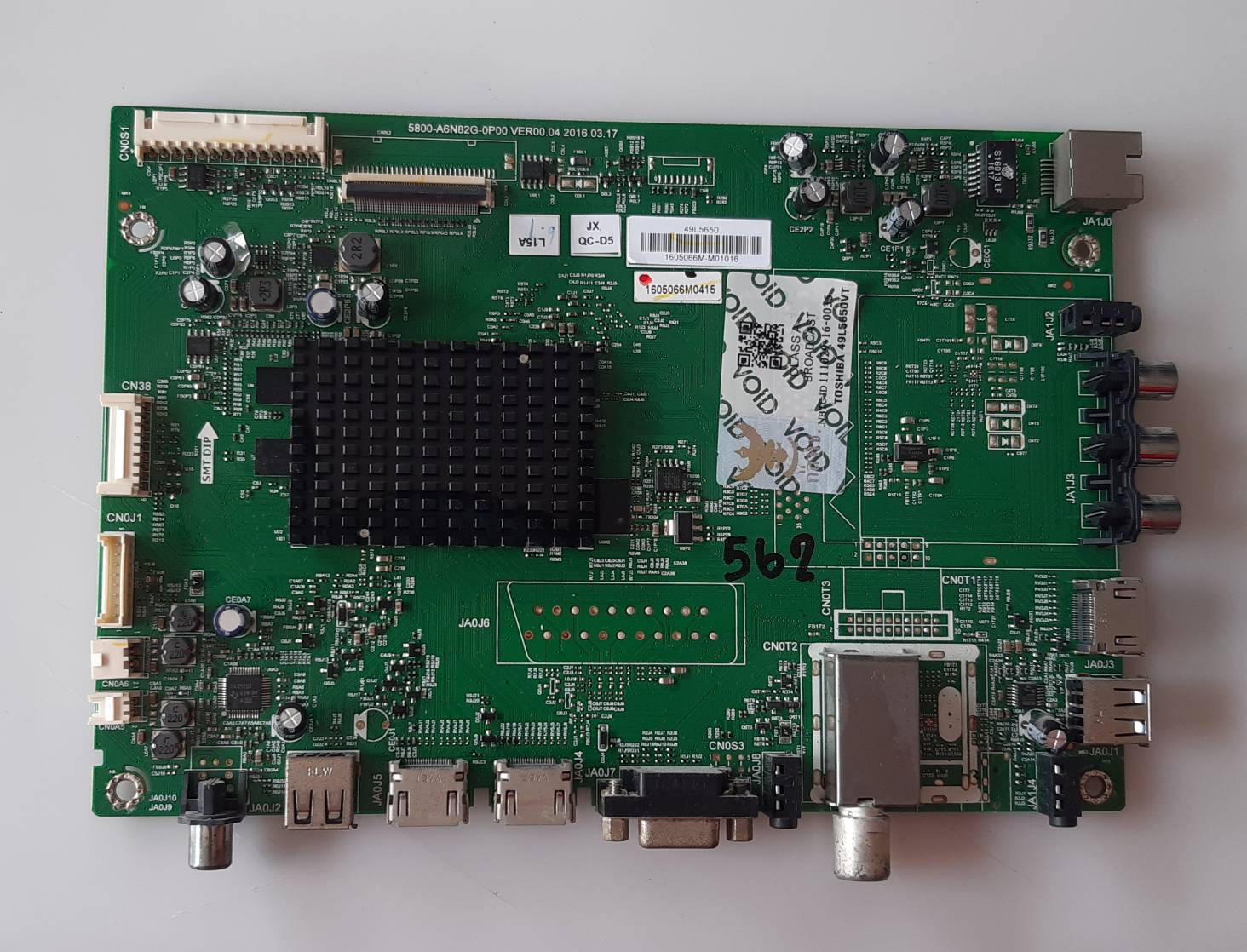 อันที่ 562 TOSHIBA 49L5650VT ซีสเตร็ม 5800-A6N82G-0P00 ดีเทสแล้ว