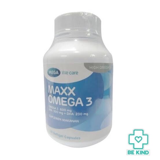 น้ำมันปลาเข้มข้น Mega Maxx Omega 3 60 caps. เมก้า แมกซ์ โอเมก้า 3 60 แคปซูล.