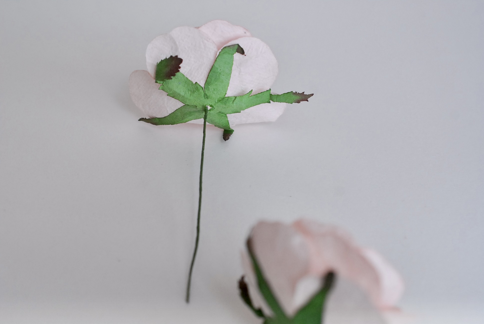 ดอกไม้กระดาษสา ดอกไม้กุหลาบกระดาษ ดอกกุหลาบกระดาษ ขนาด 6.5 cm., สำหรับของชำร่วย, งานแต่งงาน, สีพีชอ่อน Paper flower,10 Pieces mulberry rose, 6.5 cm. pale peach color