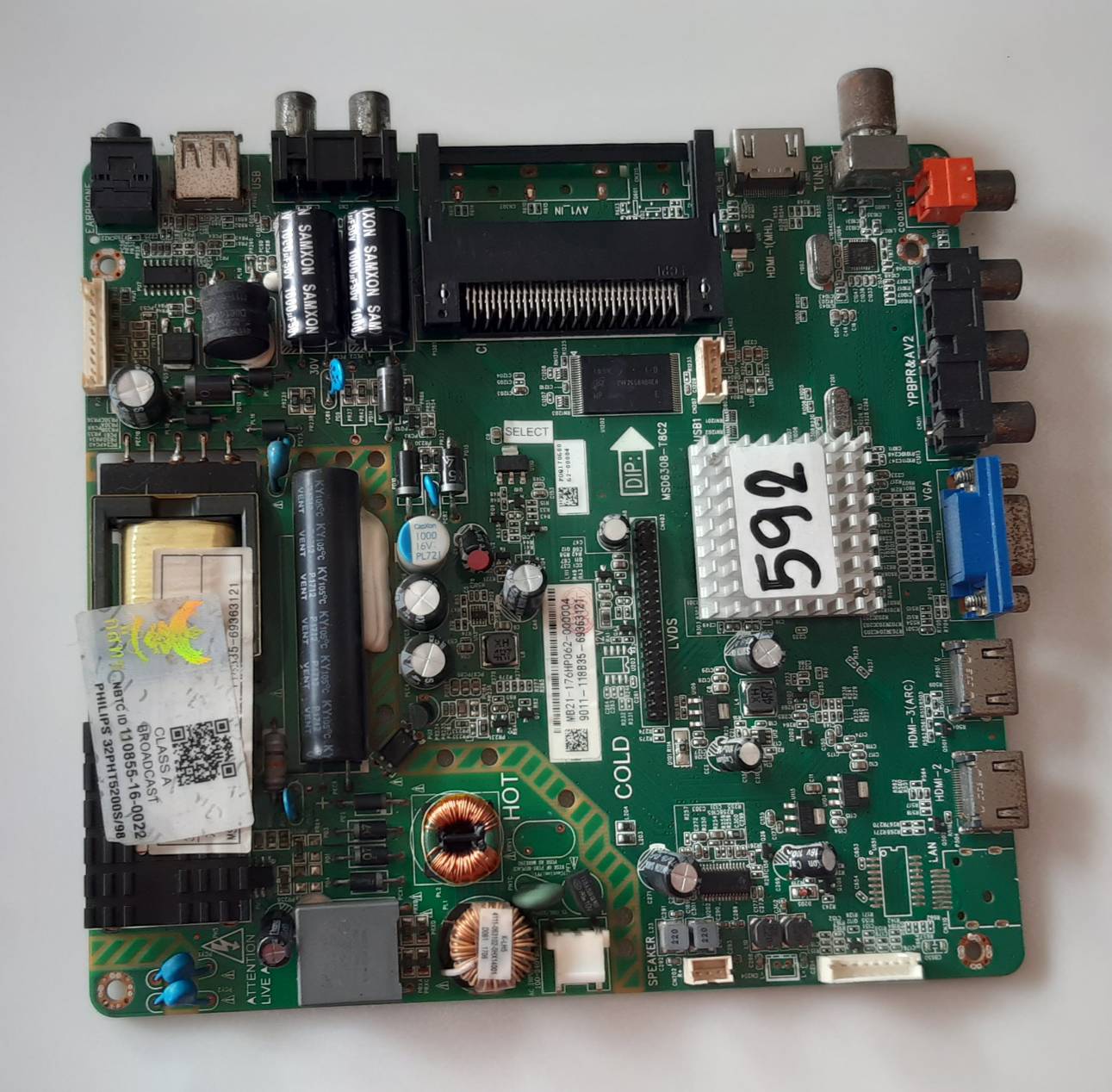 อันที่ 592 PHILIPS 32PHT5200S ซีสเตร็ม MSD6308-T8C2 ดีเทสแล้ว