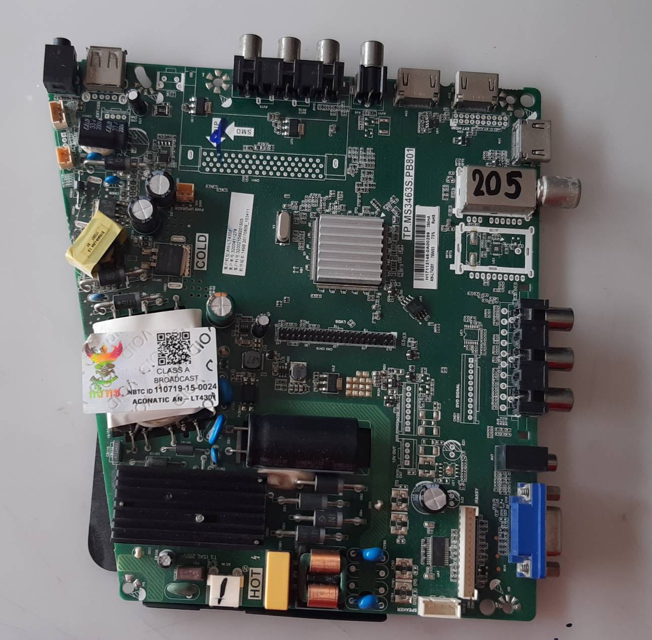 อันที่ 205 ACONATIC AN-LT4301 ซีสเตร็ม TP.MS3463S.PB801 ดีเทสแล้ว