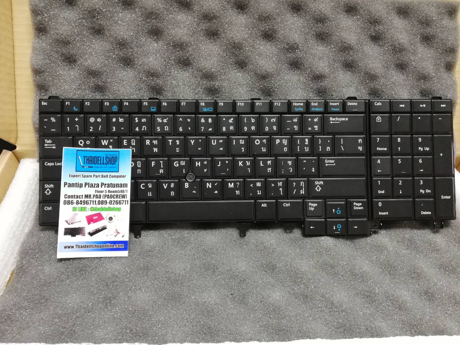 Keyboard Thai/Eng E6540 M4800 M6800 Part: F0KKR,90KRN ของแท้จากศูนย์ Dell