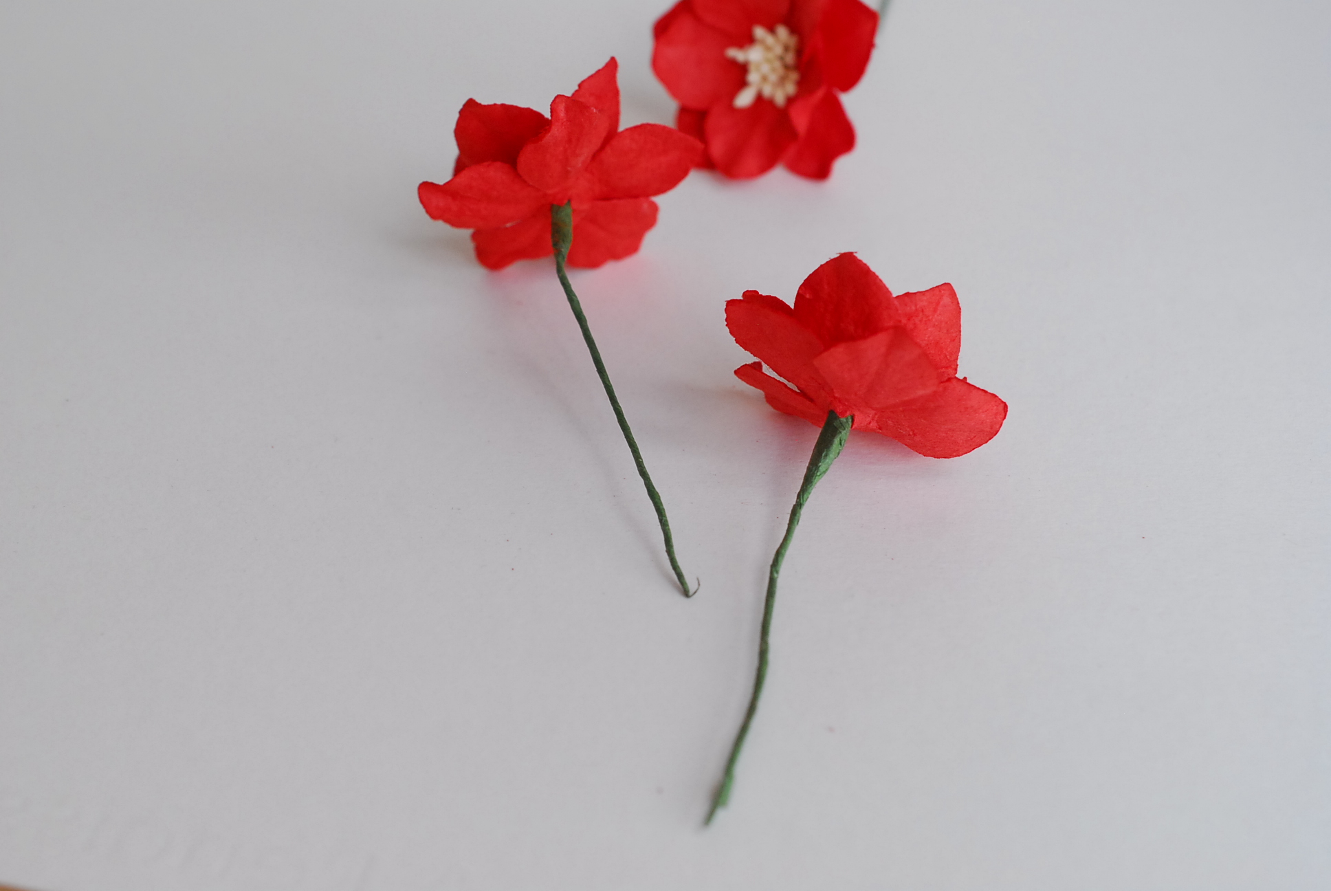 ดอกไม้กระดาษสา ดอกโลตัสอินโดนิเซียกระดาษ ดอกไม้กระดาษสาราคาส่ง ดอกไม้กระดาษสำหรับตกแต่งของชำร่วย งานแต่งงาน ทำช่อดอกไม้ติดอกเจ้าบ่าว ข้อมือดอกไม้เจ้าสาว ขนาด3.5 cm. 25 ดอก สีแดง Paper flowers supplies: DIY wedding supplies Big Cherry blossom red color.