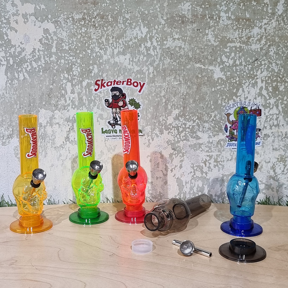 [1004] ท่ออเนกประสงค์ ขนาดพกพา สูง6นิ้ว ลายหัวกระโหลก พร้อมตะแกรงกรอง