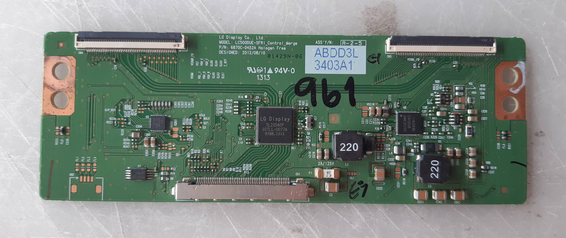 อันที่ 961 LG 42LN5710 ทีคอน 6870C-0452A ดี